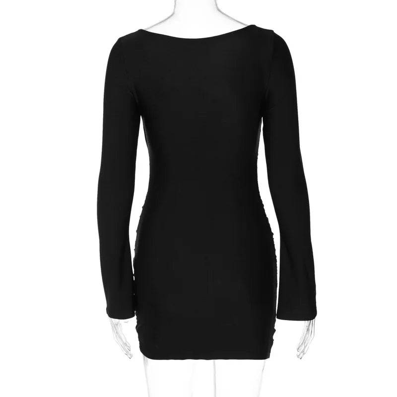 Raven Long Sleeve Bodycon Mini Dress