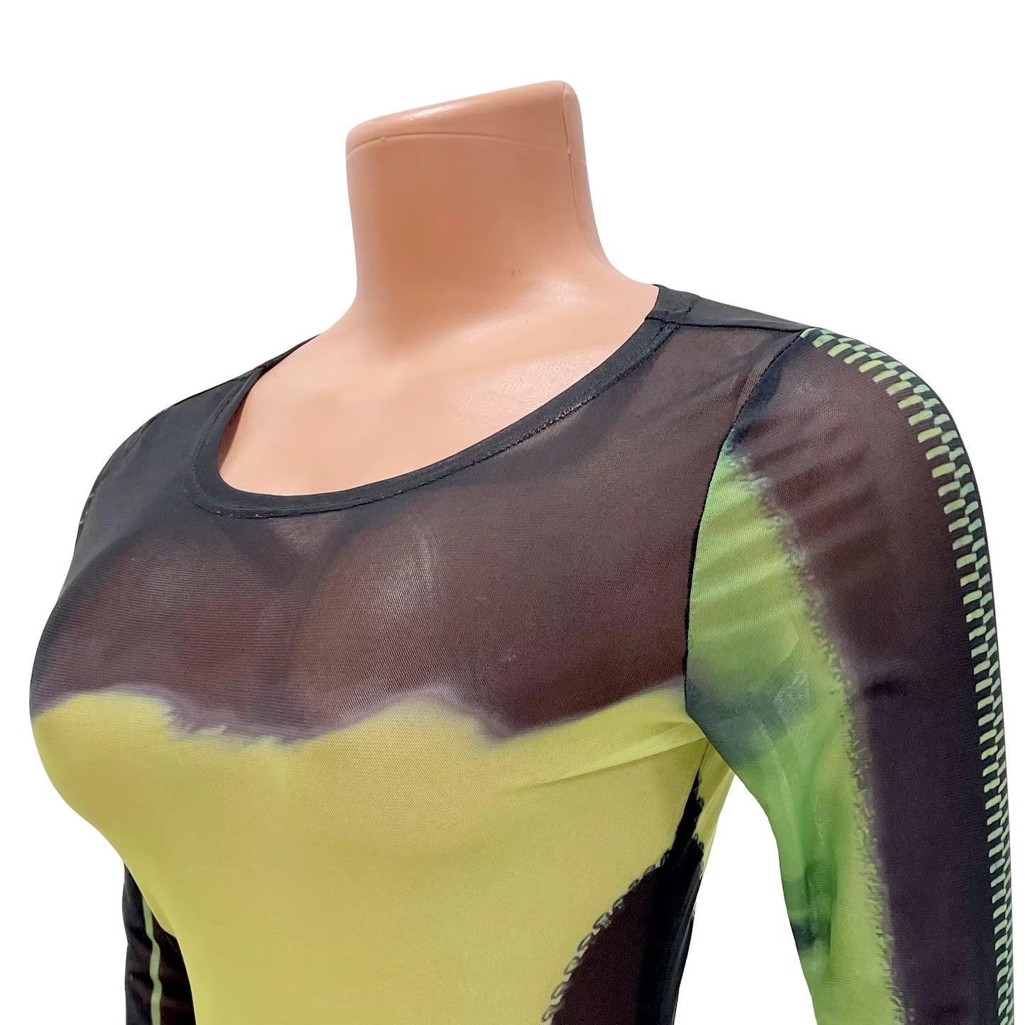 Chyanne Sheer Long Sleeve Bodycon Dress