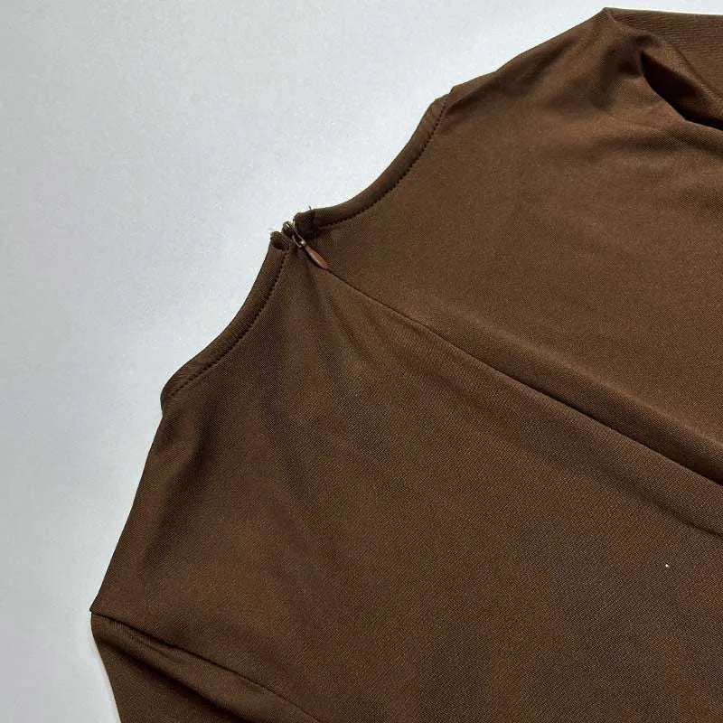 Seraphina Chocolate Brown Long Sleeve Jumpsuit