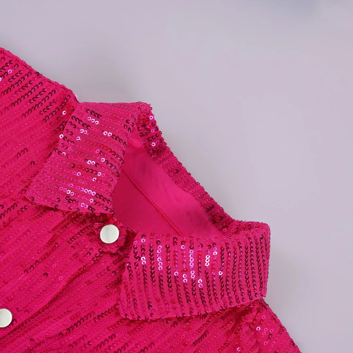 Sascha Long Sleeve Button Up Sequins Two Piece Set