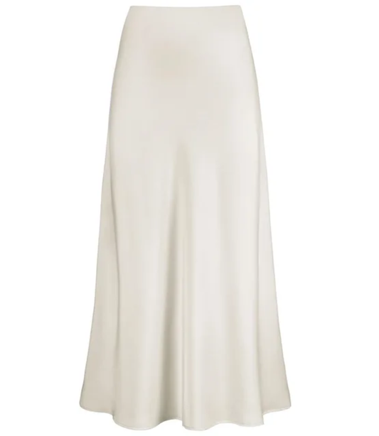 Elara Mid Length Satin Skirt
