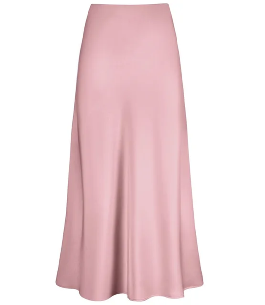 Elara Mid Length Satin Skirt