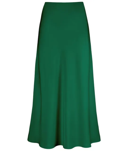 Elara Mid Length Satin Skirt
