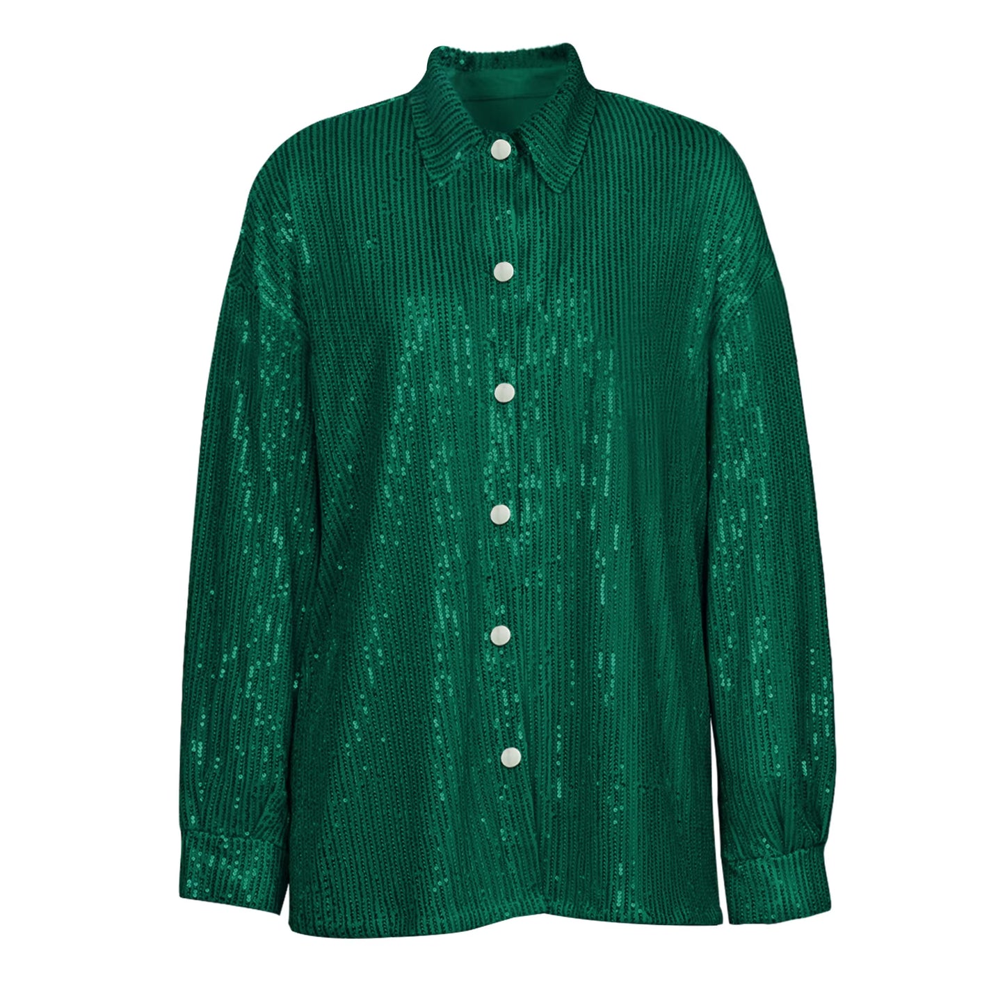 Sascha  Long Sleeve Button Up  Sequins Two Piece Set