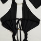 Sloane Key Hole Detailed Backless Halter Dress