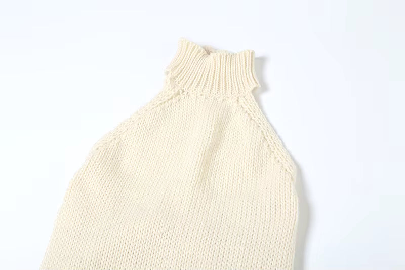 Monique Knit Halter Dress W/ Fringe Detail