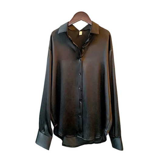 Simone Long Sleeve Silky Vintage Blouse