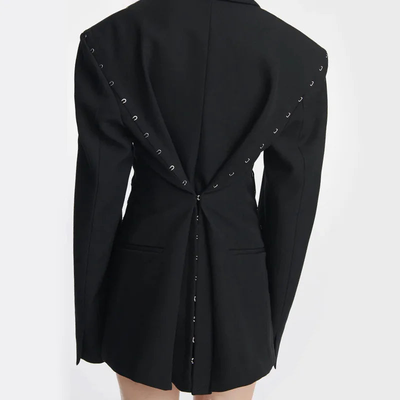 Victoria Oversized RIvet Detailed Blazer