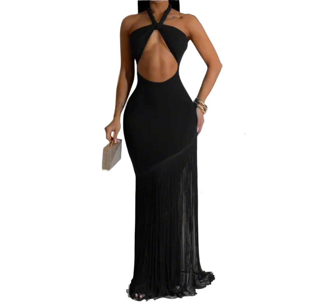 Jasmine Roped Halter Neck Dress