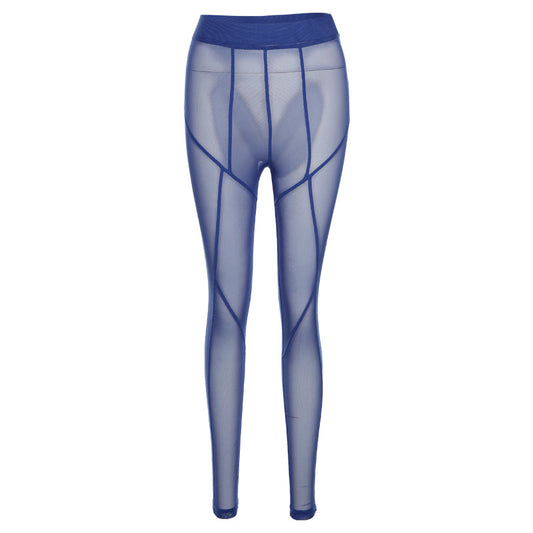 Transparent High Waisted Hip Lifting Mesh Leggings